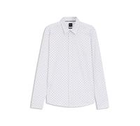 BOSS Bedrucktes Slim-Fit Hemd aus funktionalem Stretch-Jersey - Style P-ROAN-kent-C1-233, 50550654 Weiß gemustert XXL