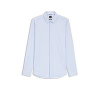 BOSS Bedrucktes Slim-Fit Hemd aus Performance-Stretch-Jersey - Style P-HANK-S-K-261, 50556692 Hellblau gemustert 37