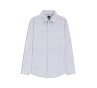 BOSS Bedrucktes Slim-Fit Hemd aus Stretch-Baumwolle - Style H-HANK-K-C1-261, 50555709 Blau gemustert 43