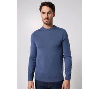 Strickpullover BOSS ORANGE "Avac", Herren, Gr. S, open blau495, Strick, Obermaterial: 60% Schurwolle, 40% Polyacryl, regular fit, Rundhals, Pullover, mit Schurwolle (37918139-S) open blau495