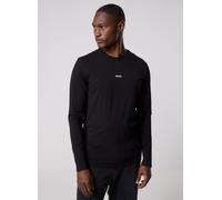 BOSS Langarmshirt TCHARK - Stretch-Baumwolle, Logo-Print, Regular Fit - Schwarz S