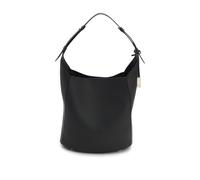 BOSS Beuteltasche aus Leder mit Double-B-Monogramm-Plakette - Style Ameline Bucket, 50573360 Schwarz ONESI
