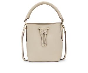 BOSS Beuteltasche aus Leder mit Logo-Schriftzug - Style Lenah SM Bucket, 50557980 Hellbeige ONESI