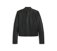 BOSS Bikerjacke aus weichem Leder mit Stehkragen - Style C_Saleste1, 50545625 Schwarz 34