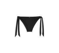 Bikini-Hose BOSS "BOSS CODES", Damen, Gr. S, N-Gr, schwarz 001, Microfaser, Obermaterial: 80% Polyamid, 20% Elasthan, Badehosen Bikini-Hose, mit Logo-Besatz und seitlicher Schnürung (36066357-S) schwa