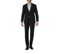 BOSS Black Anzug Herren Slim Fit Schurwolle schwarz, 56