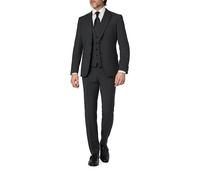 BOSS Black Anzug Herren Slim Fit V-Ausschnitt Schurwolle grau, 52