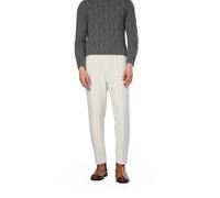 BOSS Black Bundfaltenhose Herren Comfort Fit Mikrofaser beige, 54