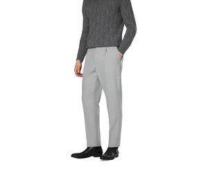 BOSS Black Bundfaltenhose Herren Comfort Fit Mikrofaser grau, 50
