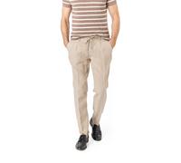 BOSS Black Bundfaltenhose Herren Slim Fit Leinen beige, 56