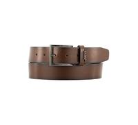 BOSS Herren Cole-Ant Sz35 Gürtel aus italienischem Leder mit gebürsteten Metalldetails Dunkelbraun 110