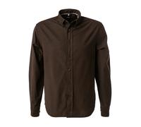 BOSS Black Hemd Herren Comfort Fit Langarm Cord braun, S