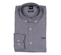 BOSS Black Hemd Herren Regular Fit Langarm Baumwolle blau, 40