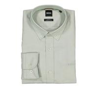 BOSS Black Hemd Herren Regular Fit Langarm Baumwolle grün, 40