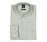 BOSS Black Hemd Herren Regular Fit Langarm Baumwolle grün, 41