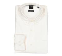 BOSS Black Hemd Herren Regular Fit Langarm Baumwolle weiß, 40