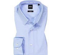 BOSS Black Hemd Herren Slim Fit Langarm Baumwoll-Stretch blau, 42