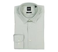 BOSS Black Hemd Herren Slim Fit Langarm Baumwoll-Stretch grün, 42