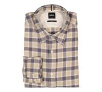 BOSS Black Hemd Herren Slim Fit Langarm Flanell beige, XXL