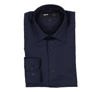 BOSS Slim Fit Hemd dunkelblau, Einfarbig