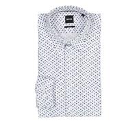 BOSS Black Hemd Herren Slim Fit Langarm Mikrofaser blau, L