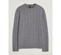 BOSS BLACK Hetico Wool/Cashmere Cable Sweater Medium Grey Grau L