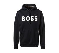 BOSS Black Hoodie Herren Comfort Fit Baumwolle blau Logo und Motiv, L