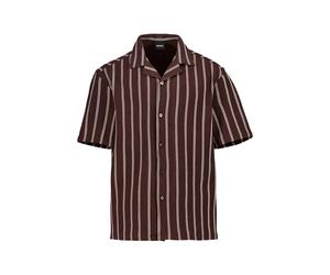 BOSS Black Kurzarmhemd Herren Comfort Fit Kurzarm Jersey braun, M