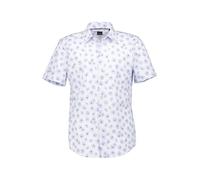 BOSS Black Kurzarmhemd Herren Slim Fit Kurzarm Baumwoll-Jersey blau, L