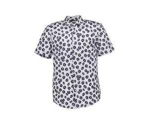 BOSS Black Kurzarmhemd Herren Slim Fit Kurzarm Baumwoll-Jersey blau, XL