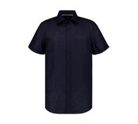 BOSS Black Kurzarmhemd Herren Slim Fit Kurzarm Leinen blau, 39