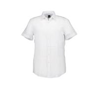 BOSS Black Kurzarmhemd Herren Slim Fit Kurzarm Leinen weiß, 40