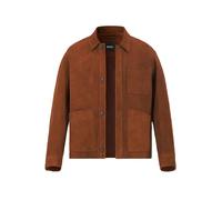BOSS Regular Fit Lederjacke aus Ziegenleder in Cognac, Größe 54