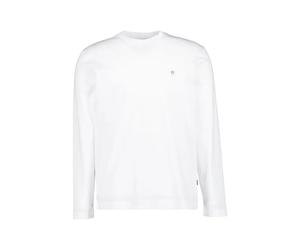 BOSS Black Longsleeve Herren Slim Fit Langarm Rundhals Baumwoll-Jersey weiß, M