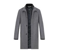 BOSS Black Mantel Herren Stehkragen Wolle grau, 50 (M)