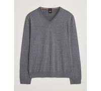BOSS BLACK Melba Wool V-Neck Pullover Medium Grey Grau XXL