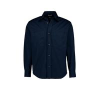 BOSS Black Overshirt Herren Langarm Baumwolle blau, L