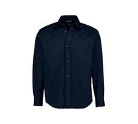 BOSS Black Overshirt Herren Langarm Baumwolle blau, XL
