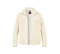 BOSS Black Overshirt Herren Umlegekragen Cord weiß, 52 (L)