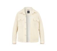 BOSS Black Overshirt Herren Umlegekragen Cord weiß, 54 (XL)