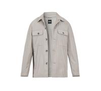 BOSS Black Overshirt Herren Umlegekragen Mikrofaser grau, 48 (S)