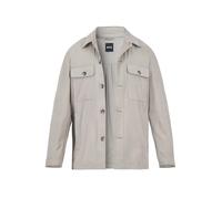 BOSS Black Overshirt Herren Umlegekragen Mikrofaser grau, 52 (L)