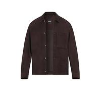 BOSS Black Overshirt Herren Umlegekragen Ziegenvelours braun, 56 (XXL)