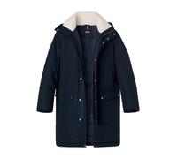 BOSS Black Parka Herren Stehkragen Mikrofaser blau, 54 (XL)