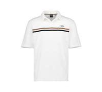 Poloshirt BOSS "Iconic", Herren, Gr. XXL, weiß 100, Frottee, Obermaterial: 80% Baumwolle, 20% Polyester, unifarben, normal normal, Shirts, aus Frottee (55520234-XXL) weiß 100