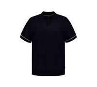 BOSS Kurzärmeliger Strick-Polo-Pullover aus Baumwoll-Mix mit Johnny-Kragen - Style H-Jianluca, 50537654 Dunkelblau M