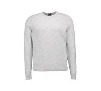 BOSS Black Pullover Herren Regular Fit Rundhals Kaschmir grau, L