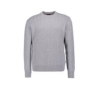 BOSS Black Pullover Herren Regular Fit Rundhals Schurwolle grau, L