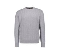 BOSS Black Pullover Herren Regular Fit Rundhals Schurwolle grau, M