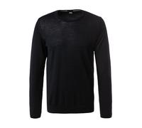 BOSS Black Pullover Herren Slim Fit Rundhals Schurwolle blau, M